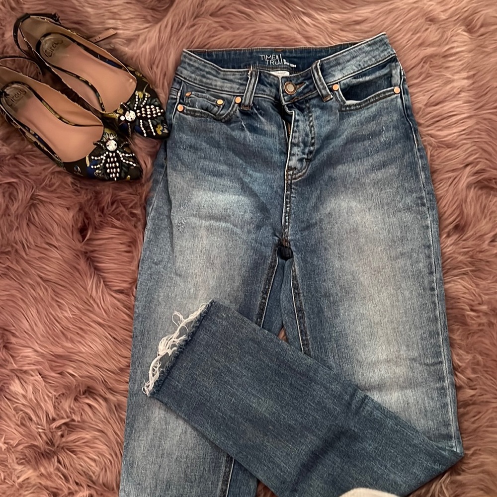 Blue wash jeans from time and tru, size 2. Worn a few times